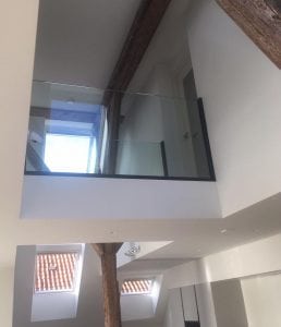 Balustrade van glas